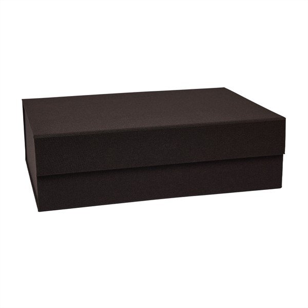 Tamno smeđa kartonska kutija za pohranu s poklopcem 45x33x15 cm Hako – OYOY Living Design