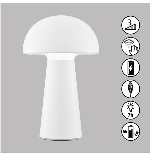 Bijela LED prigušiva stolna svjetiljka sa senzorom pokreta (visina 22 cm) Viga - Fischer & Honsel-image-1