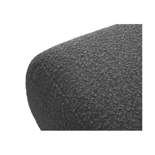 Tamno sivi tabure od bouclé tkanine Molino – Micadoni Home-image-2