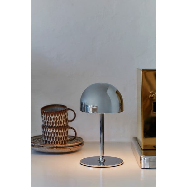 LED stolna lampa s daljinskim upravljačem u srebrnoj boji s metalnim sjenilom (visina 22 cm) Tim – Sirius-image-4