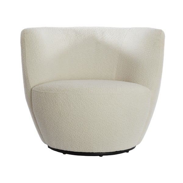 Bijela fotelja od bouclé tkanine Senja – Light & Living