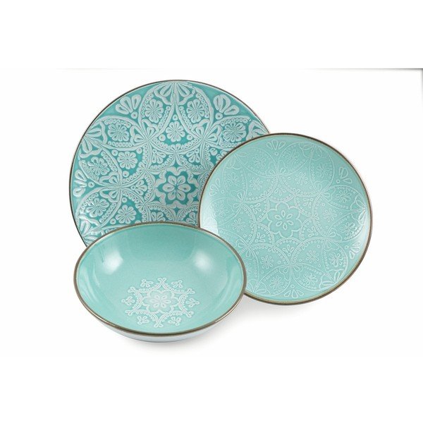 Set od 18 dijelova Dolomite stolnog posuđa VDE Tivoli 1996 Baku Turquoise-image-3