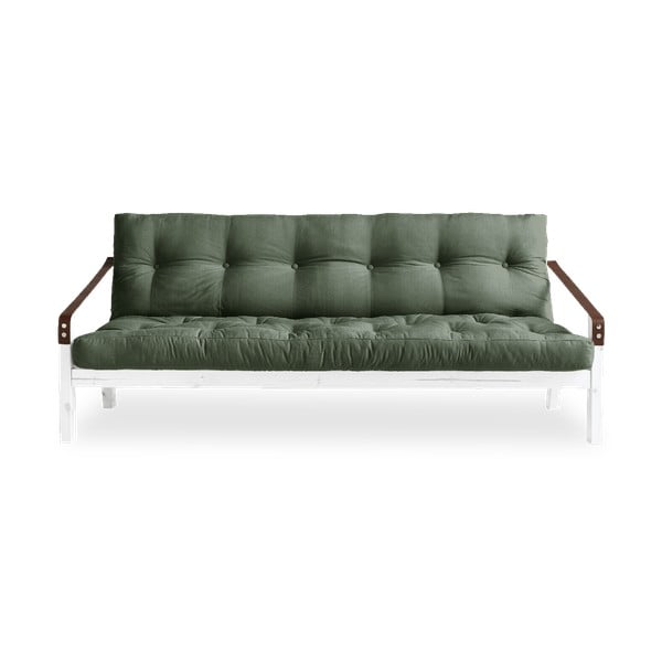 Sofa na razvlačenje Karup Design Poetry White/Olive Green