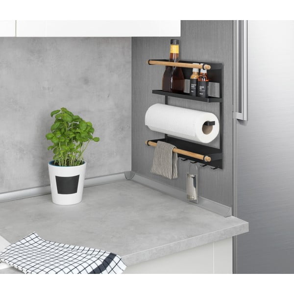 Crni zidni kuhinjski organizator Wenko Magna-image-2