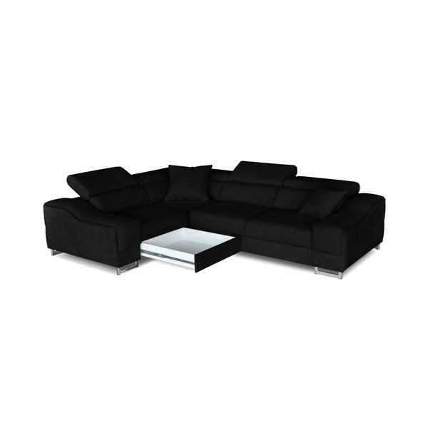 Windsor &amp; Co. crni kutni kauč na razvlačenje Sofe Kappa, lijevi kut-image-4