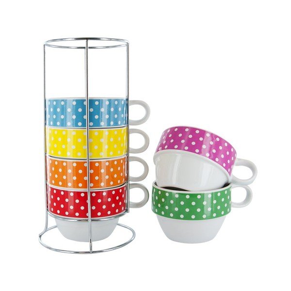 Set od 6 šalica s stalkom Café Latte Mini Dots-image-1