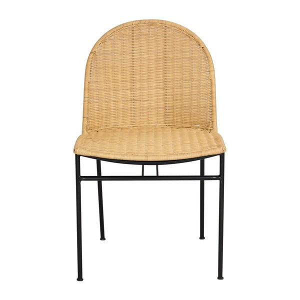 Set od 4 blagovaonske stolice Sofia od ratana i crnog stola Marienlis - Bonami Essentials-image-3