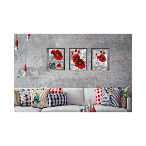 Set od 3 zidne slike Tablo Centar Mak