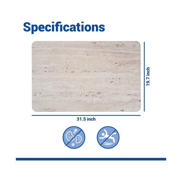 Svjetlo smeđa kupaonska prostirka od dijatomita 50x80 cm Puna – Wenko-image-4