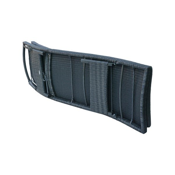 Tamno siva vrtna ležaljka od umjetnog ratana Charlotte - Rojaplast-image-3