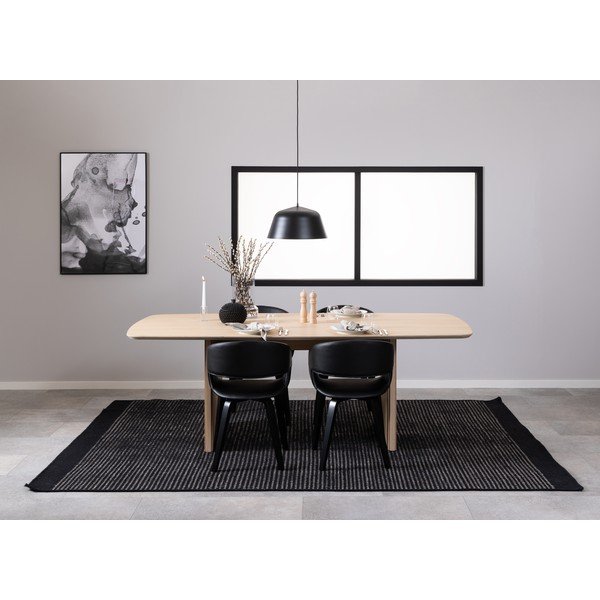 Bijeli blagovaonski stol u dekoru hrasta 105x220 cm Christo – Actona-image-1