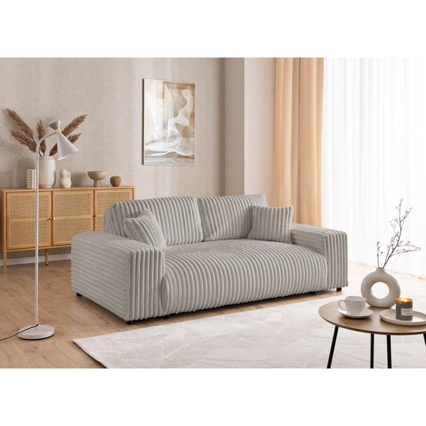 Svijetlo siva sofa od samta 213 cm Justin – Ropez-image-4