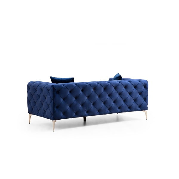 Tamno plava baršunasti sofa 197 cm Como – Artie-image-2