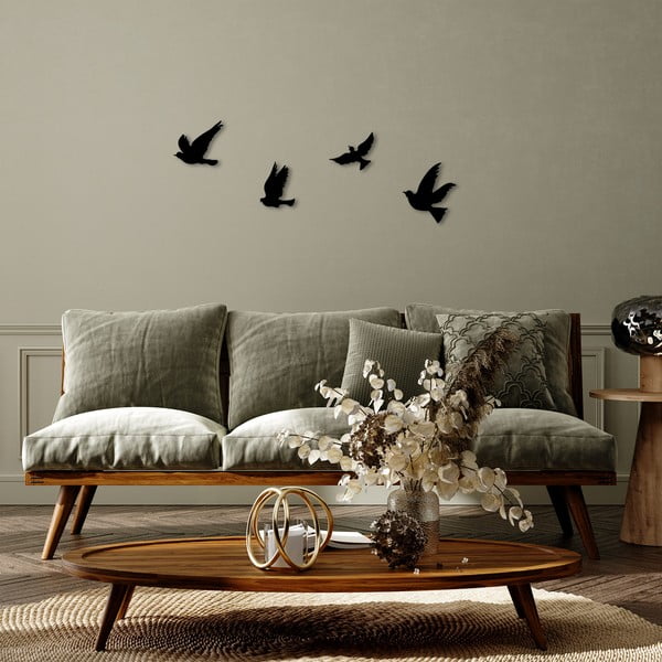 Metalni zidni ukrasi u setu 4 kom 18x20 cm Birds – Wallity-image-3