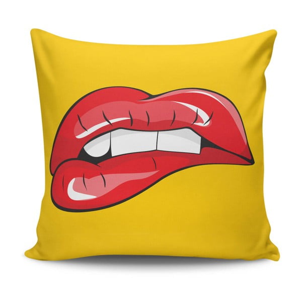 Jastuk s ispunom Red Lips, 45 x 45 cm