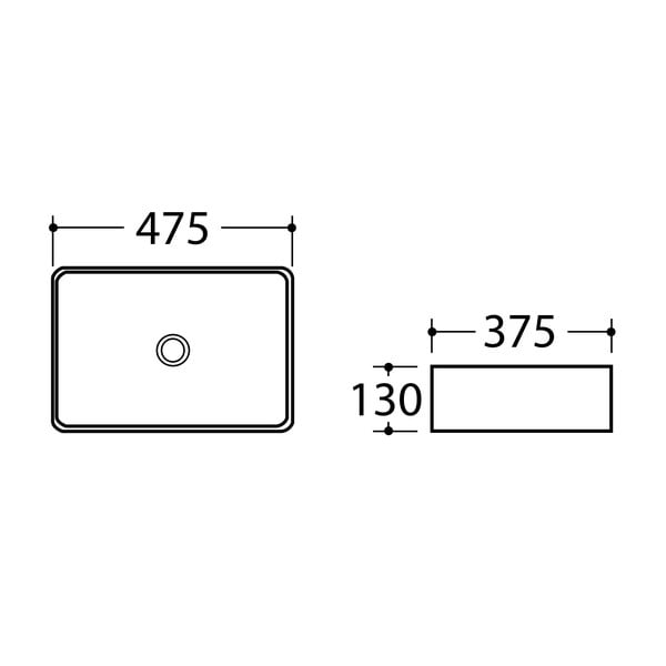 Bijeli keramički umivaonik 47,5x37,5 cm Dalma – Sapho-image-4