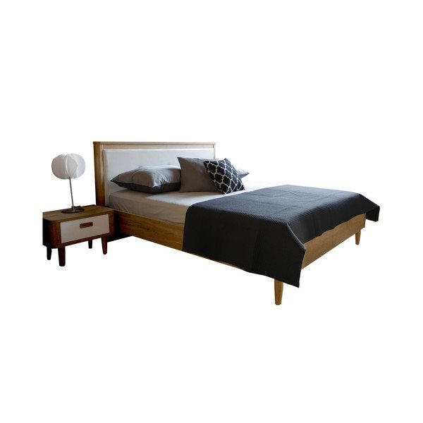 Bijeli bračni krevet Mazzini Beds Scandi, 140 x 200 cm-image-4