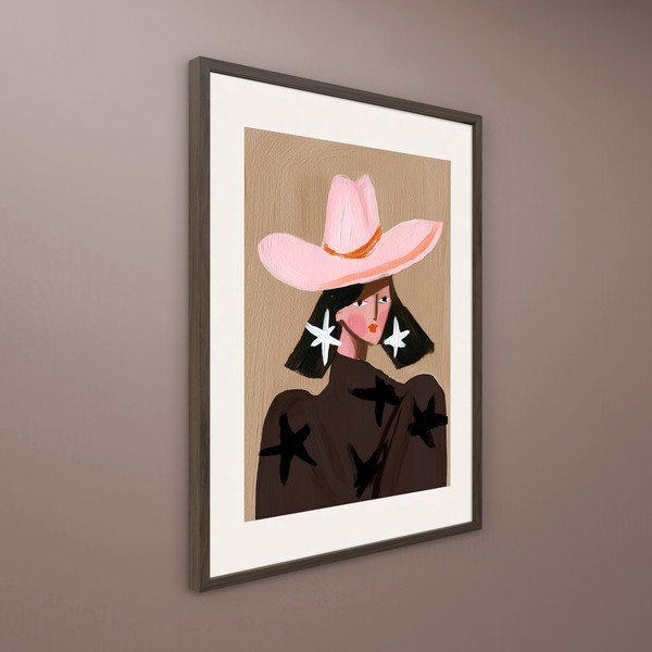 Tiskana slika s okvirom 50x70 cm Cowgirl – Styler-image-2