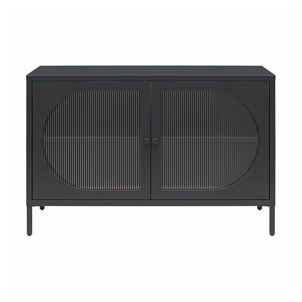 Crna metalna vitrina 100x64x40 cm Luna – Støraa