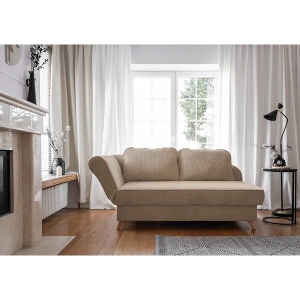 Smeđe-siva ležaljka od samta (s lijevim kutom) Chic Charlotte – Miuform-image-1