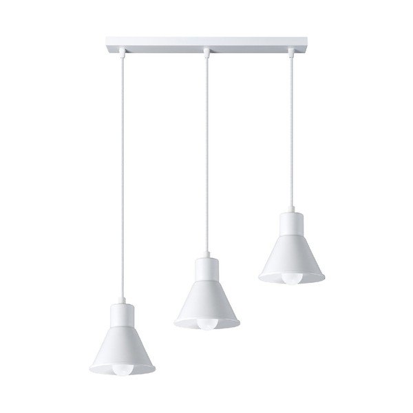 Bijela viseća lampa s metalnim sjenilom 45x14 cm Martina - Sollux