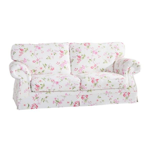 Kauč s ružičastim i bijelim cvjetovima Max Winzer Mina, 197 cm