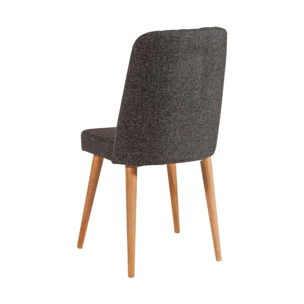 Antracitno siva baršunasta blagovaonska stolica Stormi Sandalye – Kalune Design-image-1