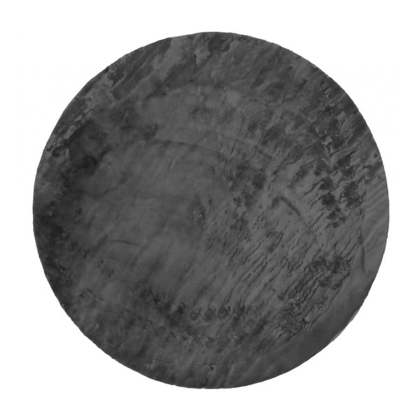 Antracitno sivi perivi okrugli tepih ø 100 cm Pelush Anthracite – Mila Home
