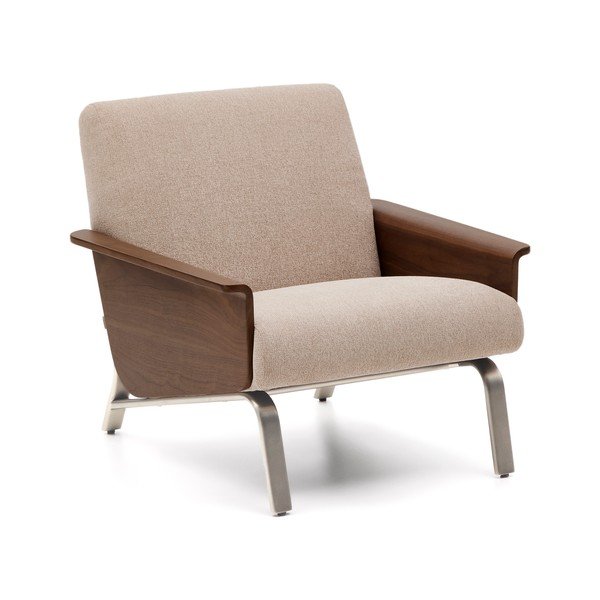 Svjetlo smeđa fotelja od šenila Amsen – Kave Home