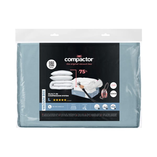 Vakuumska plastična kutija za ispod kreveta 65x45x15,5 cm Blue Edition – Compactor-image-4