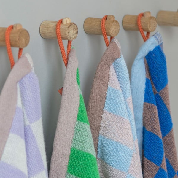 Svijetlo žuto-ljubičasti ručnik od organskog pamuka 70x133 cm Retro - Mette Ditmer Denmark-image-4