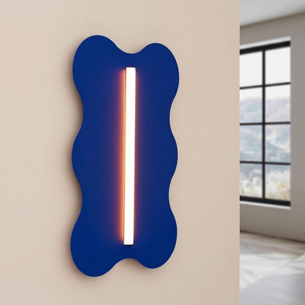 Tamno plava metalna zidna lampa KLOVER – Thoro-image-1
