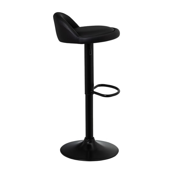 Crne barske stolice u setu podesive visine 2 kom od umjetne kože (visine sjedala 72 cm) – Casa Selección-image-1