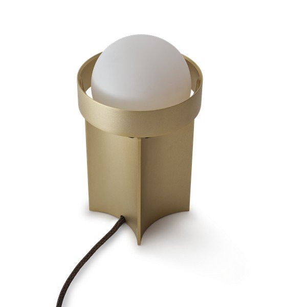 Stolna lampa s mogućnosti zatamnjivanja u zlatnoj boji sa staklenim sjenilom (visina 22 cm) Loop – tala-image-3