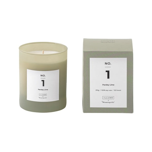 Mirisna svijeća vrijeme gorenja 50 h No. 1 Parsley Lime – ILLUME x Bloomingville
