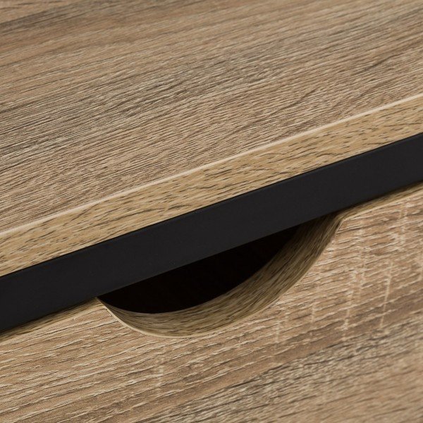 Crna/natur biblioteka u dekoru hrasta 60x180 cm Urban – Casa Selección-image-1