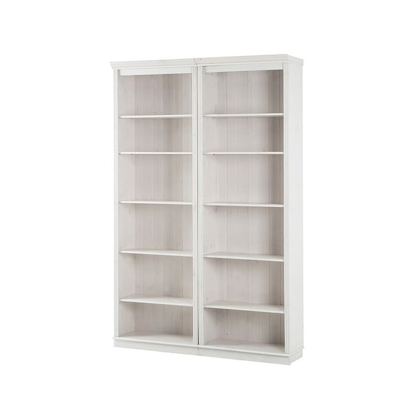 Bijela biblioteka od masivnog bora 148x223 cm Anita – Støraa-image-2