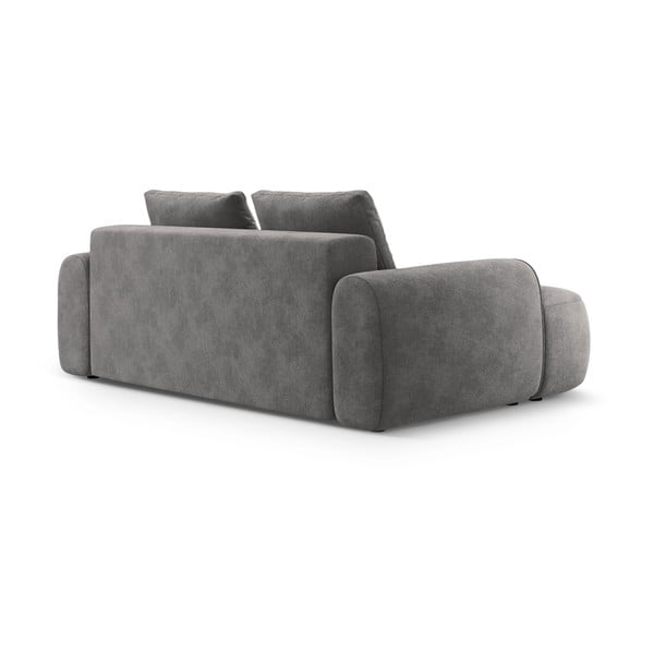 Siva baršunasti sofa 200 cm Linz – Cosmopolitan Design-image-3