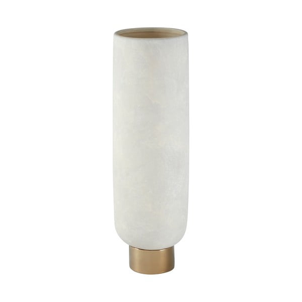 Zemljana vaza u bijelo-zlatnoj u boji Premier Houseware Callie, visina 40 cm