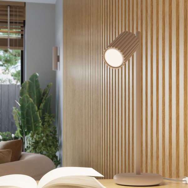 Smeđe-siva metalna stolna lampa (visina 43 cm) Gleam – Sollux-image-1