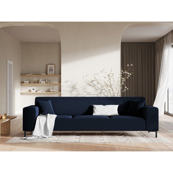 Plava baršunasta sofa Cosmopolitan Design Siena-image-1