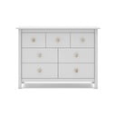 Bijela niska dječja komoda od borovine 110x80 cm Max - Marckeric