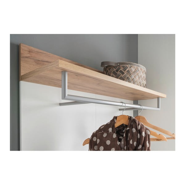 Bijela/u prirodnoj boji ploča za vješanje garderobe u dekoru hrasta Topix – Germania-image-3