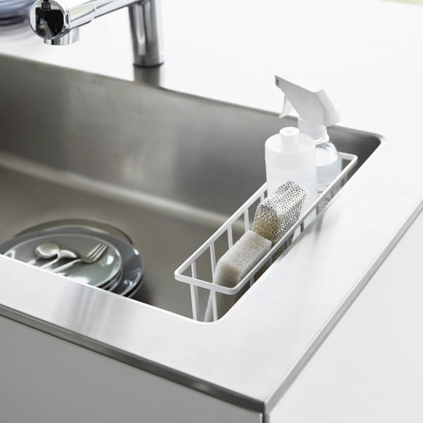 Bijeli metalni držač za deterdžente s postavljanjem bez bušenja Film Hook – YAMAZAKI-image-4