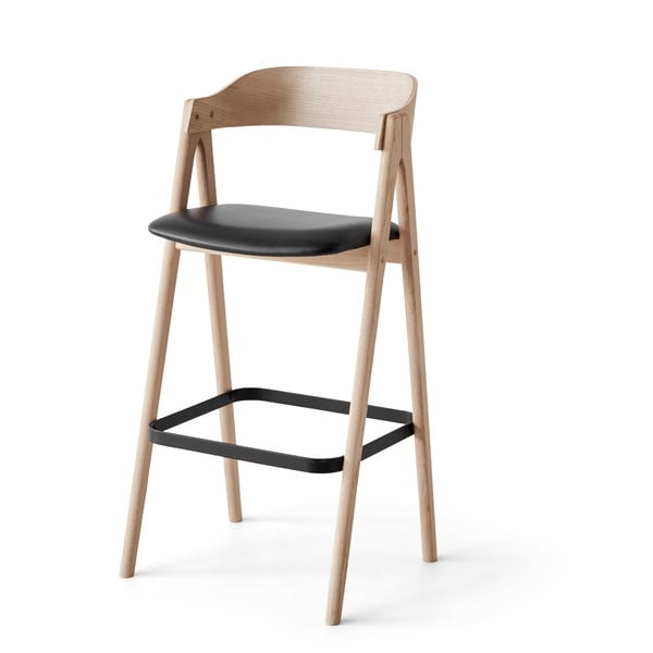 Barska stolica s kožnim sjedalom Findahl by Hammel Mette, visina 104 cm