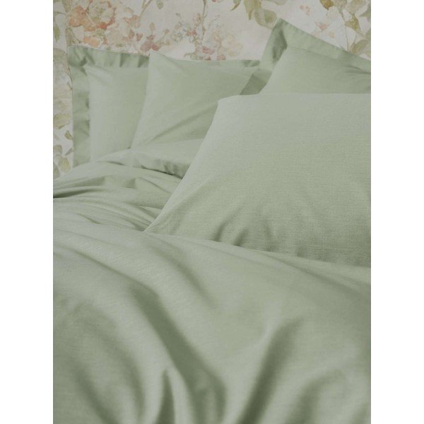 Kadulja zelena posteljina za krevet za jednu osobu 200x140 cm Plain  – Mijolnir-image-1
