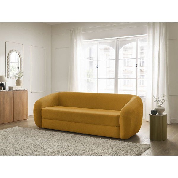 Senf žuta sklopiva sofa od šenila 228 cm Neyo – Bobochic Paris-image-1