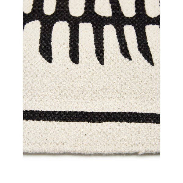 Bež-crni ručno tkani pamučni tepih Westwing Collection Rita, 70 x 140 cm-image-1