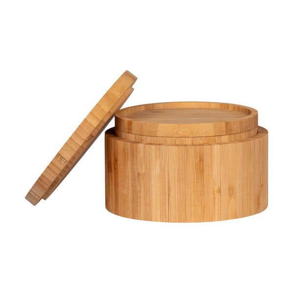 Bambusove kutije za pohranu u setu  2 kom s poklopcem/dekorativne u prirodnoj boji ø 15x8 cm Chefalu – House Nordic-image-1