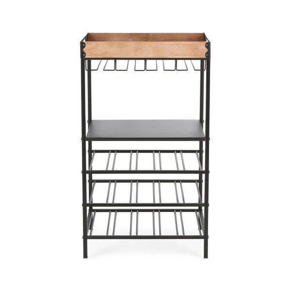 Crna metalna vitrina za vino broj boca 15 kom, 48,5x84,5x34 cm Isaac – Yes Everyday